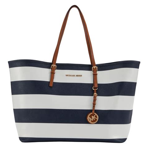 michael kors tote navy and white|Michael Kors outlet white purse.